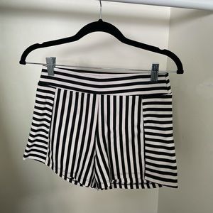 Black & White Stripe (Stretchy) Shorts